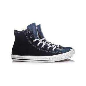 Converse blu in pelle online